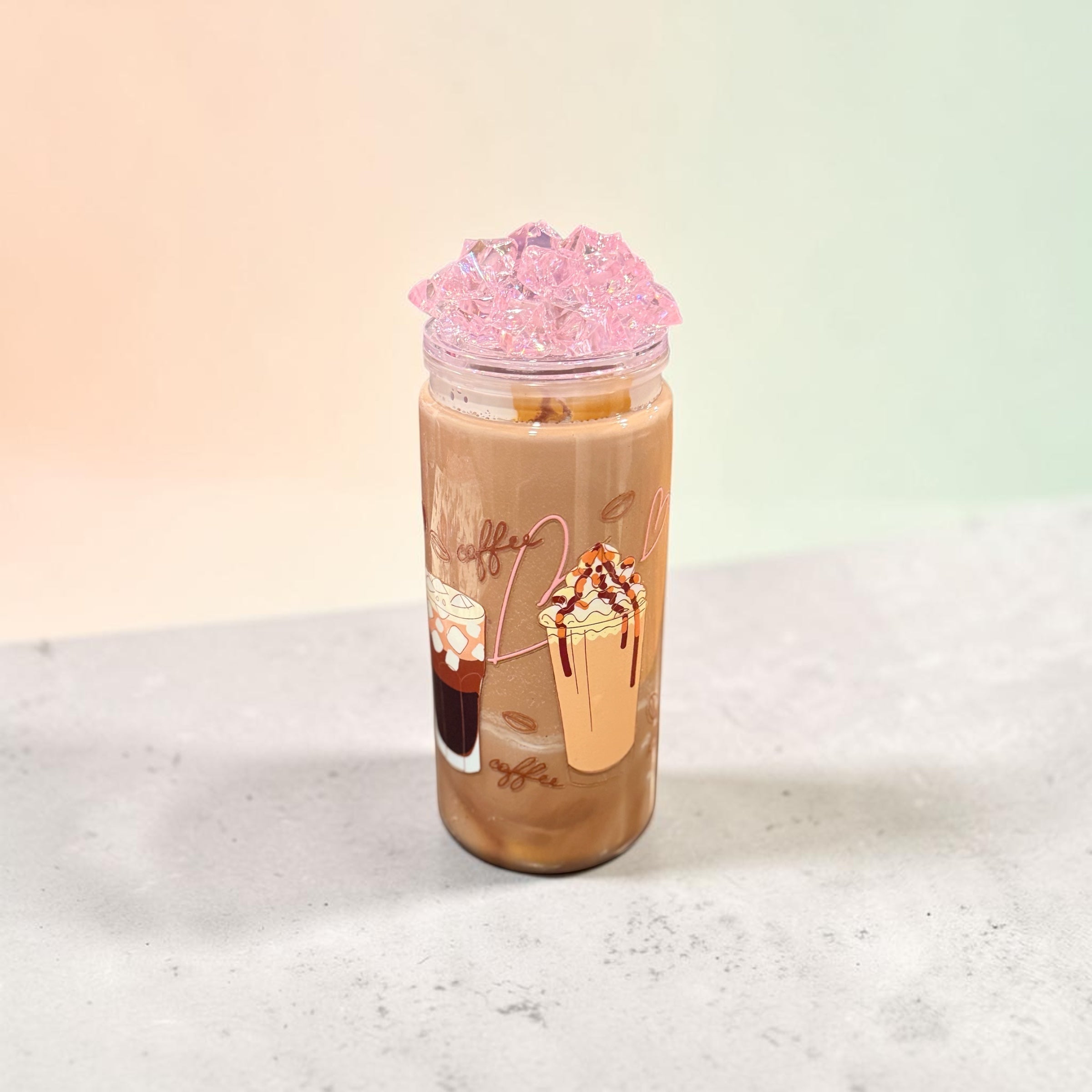 Coffee style custom snow globe tumbler