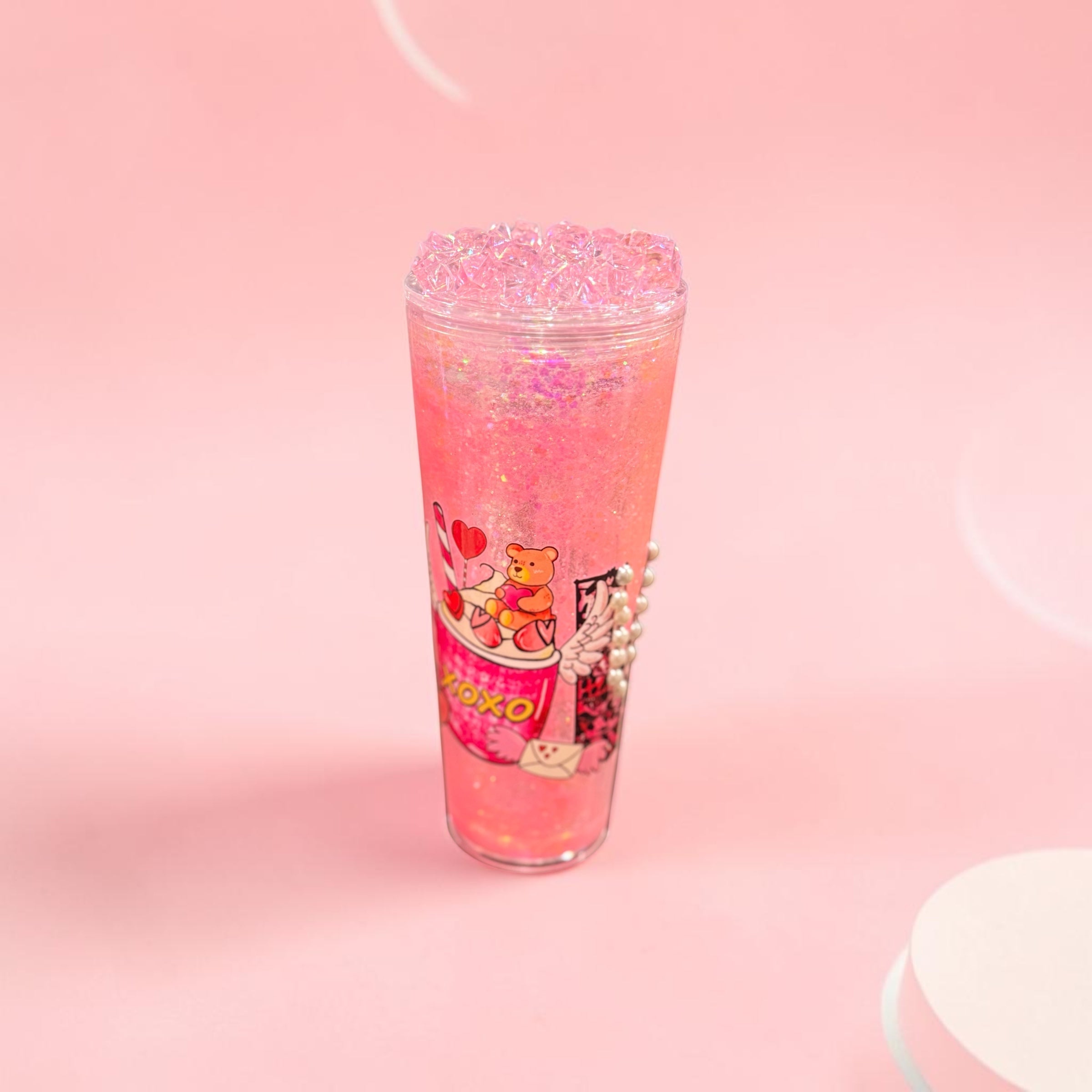 24 oz love Winnie the Pooh snow globe tumbler